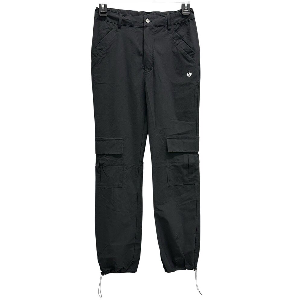 Werk Girls Black Dance Pants Adjustable Waist & Hem Size YXL